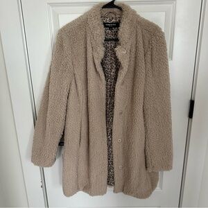 Kenneth Cole Tan Teddy Jacket Small